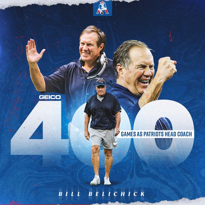 Patriots: Bill Belichick Leading By Example With 400th Game As HC Of ...