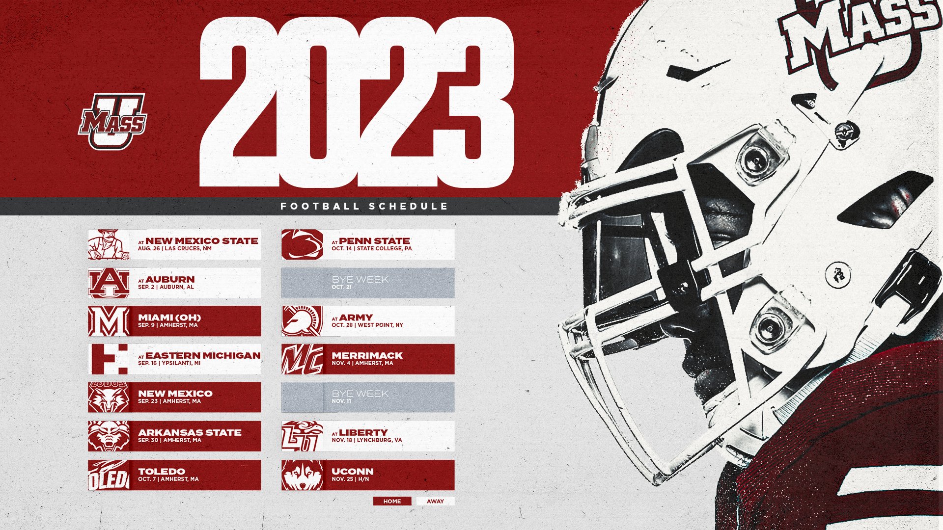 Taking a quick look at the 2023 UMass schedule New England Football