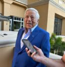 Robert Kraft meets with the media at the owners meetings